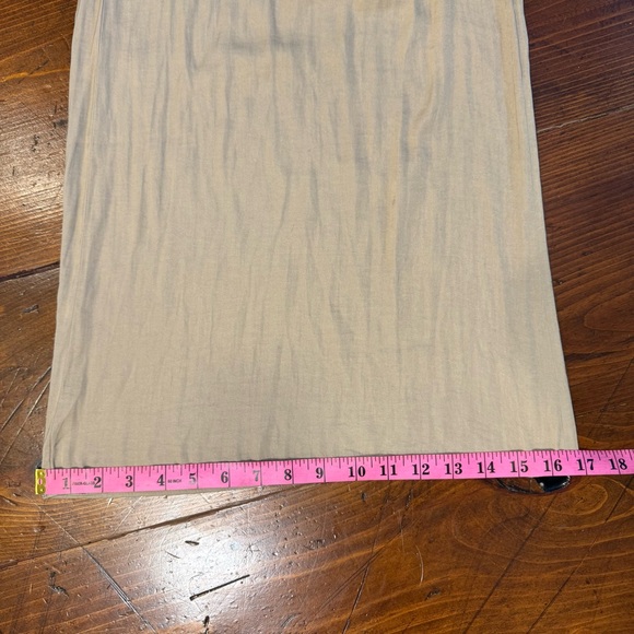 MNG- Tan Wide-Leg Pants‎ with Elegant Draping. Size Small - Picture 6 of 15